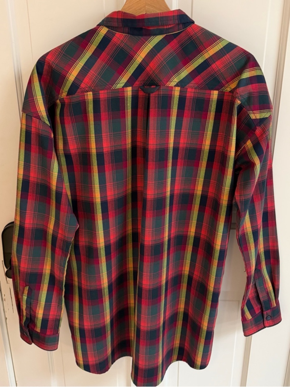 Burton Men's Plaid Long-Sleeve Button-Up Shirt - Red/Green/Yellow - Picture 7 of 10